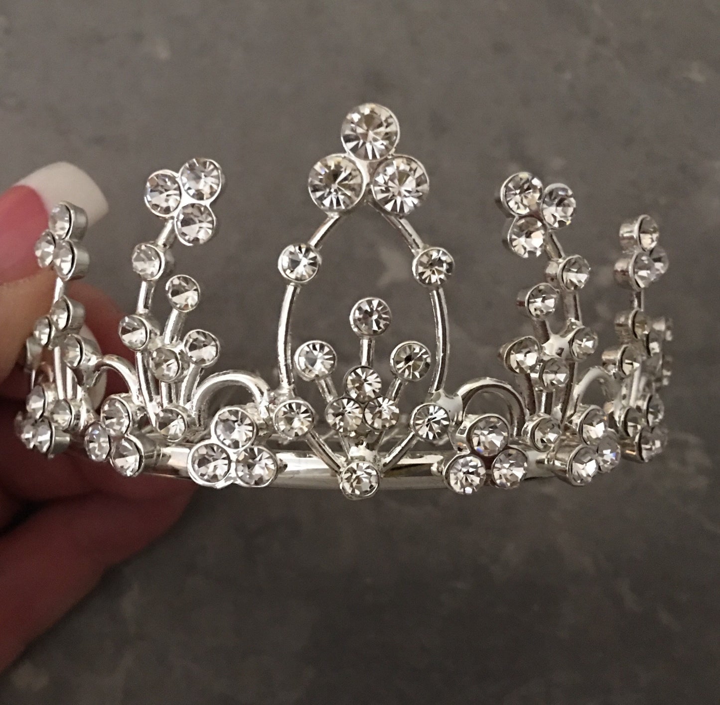 Audrey Hepburn style Tiara Crown small rhinestone decorative comb tiara Breakfast at Tiffany style wedding bridal veil bridal shower Holly GoLightlyCostume