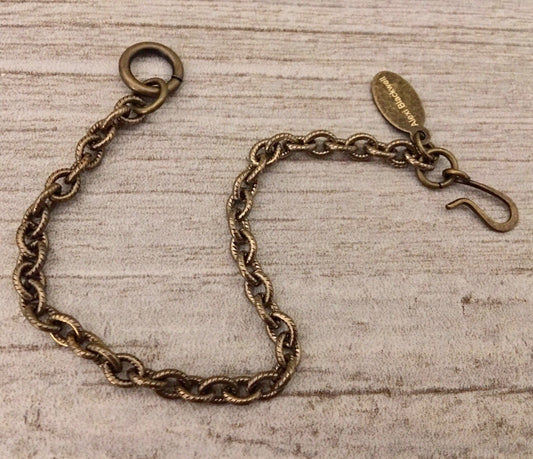 Bronze Necklace Extender heavier chain with hook clasp in Bronze Silver or Gold to lengthen your short necklace to wear more comfortably